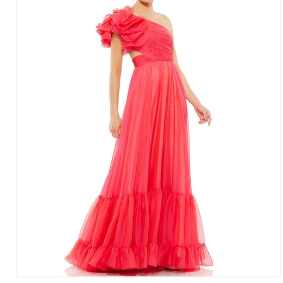 Mac Duggal Dresses & Skirts - MAC DUGGAL SZ 6 hot pink one shoulder gown prom formal evening nwt women’s dress